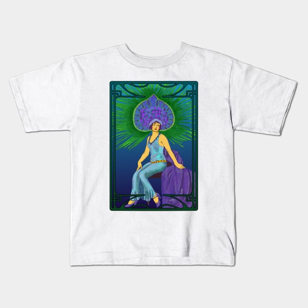 Poster Girl (blue) Kids T-Shirt by Soth Studio